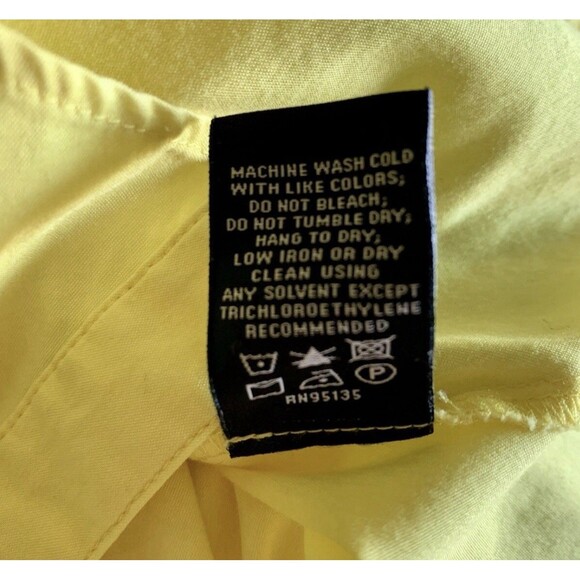 Lafayette 148 Yellow 3/4 Sleeve Ruched Gathered Stretch Button Up Top Blouse 6 - Picture 4 of 8